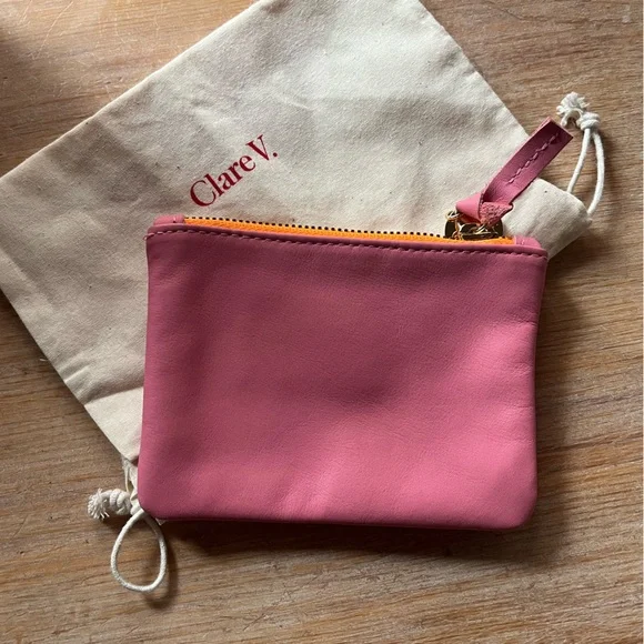 Petal Clare V Coin Clutch w orange zipper - Picture 2 of 4